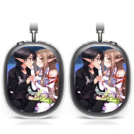 Onyourcases Sword Art Online Kirito and Asuna Love Custom AirPods Max Case Cover Personalized Transparent TPU Shockproof Smart Protective Cover Shock-proof Dust-proof Slim Best Accessories Compatible with AirPods Max