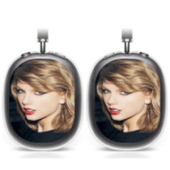 Onyourcases Taylor Swift Red Lips Custom AirPods Max Case Cover Personalized Transparent TPU Shockproof Smart Protective Cover Shock-proof Dust-proof Slim Best Accessories Compatible with AirPods Max