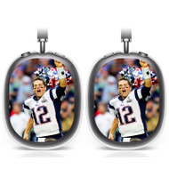 Onyourcases Tom Brady New England Patriots 2 Custom AirPods Max Case Cover Personalized Transparent TPU Shockproof Smart Protective Cover Shock-proof Dust-proof Slim Best Accessories Compatible with AirPods Max