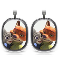 Onyourcases Zootopia Nick Wilde and Judy Hopps Custom AirPods Max Case Cover Personalized Transparent TPU Shockproof Smart Protective Cover Shock-proof Dust-proof Slim Best Accessories Compatible with AirPods Max