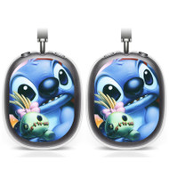 Onyourcases Disney Stitch Face Custom AirPods Max Case Cover Personalized Transparent TPU Shockproof Smart Protective Cover Shock-proof Dust-proof Slim Accessories Best Compatible with AirPods Max