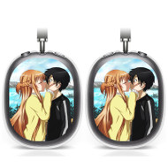 Onyourcases Kirito and Asuna Sword Art Online Kiss Custom AirPods Max Case Cover Personalized Transparent TPU Shockproof Smart Protective Cover Shock-proof Dust-proof Slim Accessories Best Compatible with AirPods Max