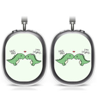 Onyourcases Dinosaurs In Love Custom AirPods Max Case Cover for Personalized Transparent TPU Shockproof Smart Protective Cover Shock-proof Dust-proof Slim Accessories Compatible with AirPods Max