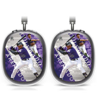 Onyourcases Nolan Arenado MLB Colorado Rockies Custom AirPods Max Case Cover Personalized Transparent TPU Top Shockproof Smart Protective Cover Shock-proof Dust-proof Slim Accessories Compatible with AirPods Max