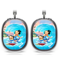 Onyourcases Disney Lilo and Stitch Surfing Custom AirPods Max Case Cover Personalized Transparent TPU Top Art Shockproof Smart Protective Cover Shock-proof Dust-proof Slim Accessories Compatible with AirPods Max