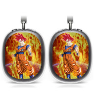 Onyourcases Goku Super Saiyan God Dragon Ball Custom AirPods Max Case Cover Personalized Transparent TPU Top Art Shockproof Smart Protective Cover Shock-proof Dust-proof Slim Accessories Compatible with AirPods Max