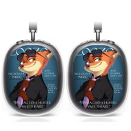 Onyourcases Judy and Nick Cover Models Zootopia Custom AirPods Max Case Cover Personalized Transparent TPU Top Art Shockproof Smart Protective Cover Shock-proof Dust-proof Slim Accessories Compatible with AirPods Max