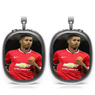 Onyourcases Marcus Rashford Manchester United Custom AirPods Max Case Cover Personalized Transparent TPU Top Art Shockproof Smart Protective Cover Shock-proof Dust-proof Slim Accessories Compatible with AirPods Max