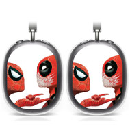 Onyourcases Spiderman Deadpool Custom AirPods Max Case Cover Personalized Transparent TPU Top Art Shockproof Smart Protective Cover Shock-proof Dust-proof Slim Accessories Compatible with AirPods Max