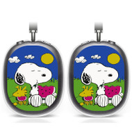 Onyourcases Summer Snoopy Woodstock Custom AirPods Max Case Cover Personalized Transparent TPU Top Art Shockproof Smart Protective Cover Shock-proof Dust-proof Slim Accessories Compatible with AirPods Max