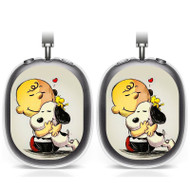 Onyourcases Woodstock Snoopy and Charlie Brown Custom AirPods Max Case Cover Personalized Transparent TPU Top Art Shockproof Smart Protective Cover Shock-proof Dust-proof Slim Accessories Compatible with AirPods Max