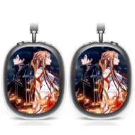 Onyourcases Sword Art Online Kirito and Asuna Custom AirPods Max Case Cover Personalized Transparent TPU Shockproof Smart New Protective Cover Shock-proof Dust-proof Slim Accessories Compatible with AirPods Max