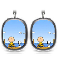 Onyourcases The Peanuts Snoopy and Charlie Brown Custom AirPods Max Case Cover Personalized Transparent TPU Shockproof Smart New Protective Cover Shock-proof Dust-proof Slim Accessories Compatible with AirPods Max