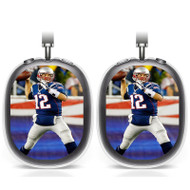 Onyourcases Tom Brady New England Patriots Custom AirPods Max Case Cover Personalized Transparent TPU Shockproof Smart New Protective Cover Shock-proof Dust-proof Slim Accessories Compatible with AirPods Max