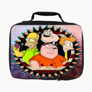 Onyourcases American Dad Futurama The Simpsons Family Guy Custom Lunch Bag Personalised Photo Adult Kids School Bento Food School Picnics Work Trip Lunch Box Birthday Gift Girls Boys Tote Bag New