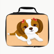 Onyourcases puppy Custom Lunch Bag Personalised Photo Adult Kids School Bento Food School Picnics Work Trip Lunch Box Birthday Gift Girls Boys Tote Bag New