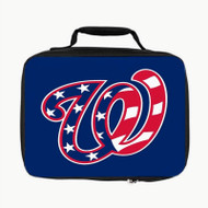 Onyourcases Washington Nationals MLB Custom Lunch Bag Personalised Photo Adult Kids School Bento Food School Picnics Work Trip Lunch Box Birthday Gift Girls Boys Tote Bag New