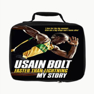 Onyourcases Usain BOlt Custom Lunch Bag Personalised Brand Photo Adult Kids School Bento Food School Picnics Work Trip Lunch Box Birthday Gift Girls Boys Tote Bag New