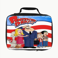 Onyourcases American Dad Flag Custom Lunch Bag Personalised Photo Brand Adult Kids School Bento Food School Picnics Work Trip Lunch Box Birthday Gift Girls Boys Tote Bag New