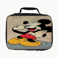 Onyourcases Laughing Mickey Mouse Custom Lunch Bag Personalised Photo Brand Adult Kids School Bento Food School Picnics Work Trip Lunch Box Birthday Gift Girls Boys Tote Bag New