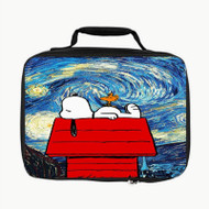 Onyourcases Starry Night Snoopy The Peanuts Custom Lunch Bag Personalised Photo Brand Adult Kids School Bento Food School Picnics Work Trip Lunch Box Birthday Gift Girls Boys Tote Bag New