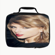 Onyourcases Taylor Swift Red Lips Custom Lunch Bag Personalised Photo Brand Adult Kids School Bento Food School Picnics Work Trip Lunch Box Birthday Gift Girls Boys Tote Bag New