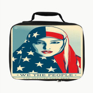 Onyourcases American Flag Hijab Custom Lunch Bag Personalised Photo Adult Brand New Kids School Bento Food School Picnics Work Trip Lunch Box Birthday Gift Girls Boys Tote Bag