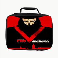Onyourcases V for Vendetta Custom Lunch Bag Personalised Photo Adult Kids School Bento Food Brand New Picnics Work Trip Lunch Box Birthday Gift Girls Boys Tote Bag