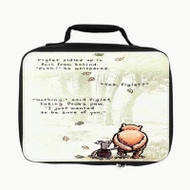 Onyourcases Pooh and Piglet Quotes Disney Custom Lunch Bag Personalised Photo Adult Kids School Bento Food Picnics Brand New Work Trip Lunch Box Birthday Gift Girls Boys Tote Bag