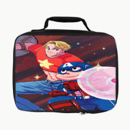 Onyourcases Captain America Steven Universe Custom Lunch Bag Personalised Photo Adult Kids School Bento Food Picnics Work Brand New Trip Lunch Box Birthday Gift Girls Boys Tote Bag