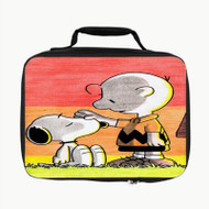 Onyourcases Snoopy and Charlie Brown Custom Lunch Bag Personalised Photo Adult Kids School Bento Food Picnics Work Brand New Trip Lunch Box Birthday Gift Girls Boys Tote Bag