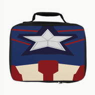 Onyourcases Captain America Avengers Custom Lunch Bag Personalised Photo Adult Kids School Bento Food Picnics Work Trip Lunch Box Brand New Birthday Gift Girls Boys Tote Bag