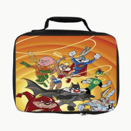 Onyourcases Looney Tunes Justice League Custom Lunch Bag Personalised Photo Adult Kids School Bento Food Picnics Work Trip Lunch Box Brand New Birthday Gift Girls Boys Tote Bag