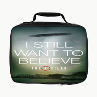 Onyourcases The X Files I Still Want to Believe Custom Lunch Bag Personalised Photo Adult Kids School Bento Food Picnics Work Trip Lunch Box Brand New Birthday Gift Girls Boys Tote Bag