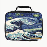 Onyourcases Starry Night Great Wave Custom Lunch Bag Personalised Photo Adult Kids School Bento Food Picnics Work Trip Lunch Box Birthday Brand New Gift Girls Boys Tote Bag