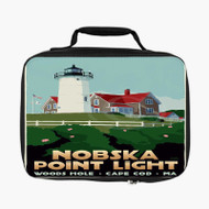 Onyourcases Nobska Point Light Custom Lunch Bag Personalised Photo Adult Kids School Bento Food Picnics Work Trip Lunch Box Birthday Gift Brand New Girls Boys Tote Bag