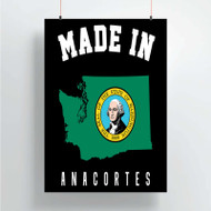 Onyourcases Made In Anacortes Washington Custom Poster Silk Poster Wall Decor Home Decoration Wall Art Satin Silky Decorative Wallpaper Personalized Wall Hanging 20x14 Inch 24x35 Inch Poster