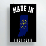 Onyourcases Made In Anderson Indiana Custom Poster Silk Poster Wall Decor Home Decoration Wall Art Satin Silky Decorative Wallpaper Personalized Wall Hanging 20x14 Inch 24x35 Inch Poster