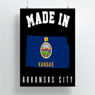 Onyourcases Made In Arkansas City Kansas Custom Poster Silk Poster Wall Decor Home Decoration Wall Art Satin Silky Decorative Wallpaper Personalized Wall Hanging 20x14 Inch 24x35 Inch Poster