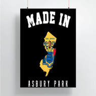 Onyourcases Made In Asbury Park New Jersey Custom Poster Silk Poster Wall Decor Home Decoration Wall Art Satin Silky Decorative Wallpaper Personalized Wall Hanging 20x14 Inch 24x35 Inch Poster