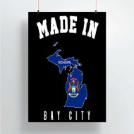 Onyourcases Made In Bay City Michigan Custom Poster Silk Poster Wall Decor Home Decoration Wall Art Satin Silky Decorative Wallpaper Personalized Wall Hanging 20x14 Inch 24x35 Inch Poster