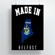 Onyourcases Made In Belfast Maine Custom Poster Silk Poster Wall Decor Home Decoration Wall Art Satin Silky Decorative Wallpaper Personalized Wall Hanging 20x14 Inch 24x35 Inch Poster