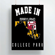 Onyourcases Made In College Park Maryland Custom Poster Silk Poster Wall Decor Home Decoration Wall Art Satin Silky Decorative Wallpaper Personalized Wall Hanging 20x14 Inch 24x35 Inch Poster