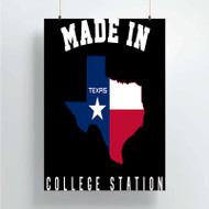 Onyourcases Made In College Station Texas Custom Poster Silk Poster Wall Decor Home Decoration Wall Art Satin Silky Decorative Wallpaper Personalized Wall Hanging 20x14 Inch 24x35 Inch Poster