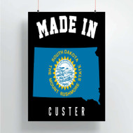 Onyourcases Made In Custer South Dakota Custom Poster Silk Poster Wall Decor Home Decoration Wall Art Satin Silky Decorative Wallpaper Personalized Wall Hanging 20x14 Inch 24x35 Inch Poster