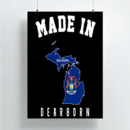 Onyourcases Made In Dearborn Michigan Custom Poster Silk Poster Wall Decor Home Decoration Wall Art Satin Silky Decorative Wallpaper Personalized Wall Hanging 20x14 Inch 24x35 Inch Poster