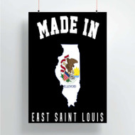Onyourcases Made In East Saint Louis Illinois Custom Poster Silk Poster Wall Decor Home Decoration Wall Art Satin Silky Decorative Wallpaper Personalized Wall Hanging 20x14 Inch 24x35 Inch Poster