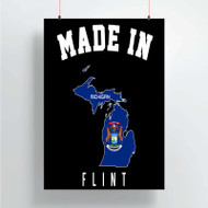 Onyourcases Made In Flint Michigan Custom Poster Silk Poster Wall Decor Home Decoration Wall Art Satin Silky Decorative Wallpaper Personalized Wall Hanging 20x14 Inch 24x35 Inch Poster