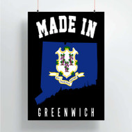 Onyourcases Made In Greenwich Connecticut Custom Poster Silk Poster Wall Decor Home Decoration Wall Art Satin Silky Decorative Wallpaper Personalized Wall Hanging 20x14 Inch 24x35 Inch Poster