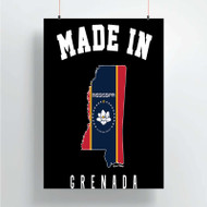 Onyourcases Made In Grenada Mississippi Custom Poster Silk Poster Wall Decor Home Decoration Wall Art Satin Silky Decorative Wallpaper Personalized Wall Hanging 20x14 Inch 24x35 Inch Poster